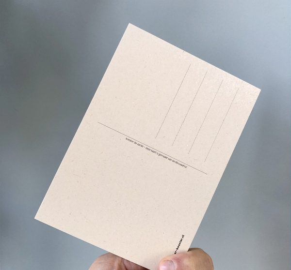 achterkant van een kaart van paperwise papier